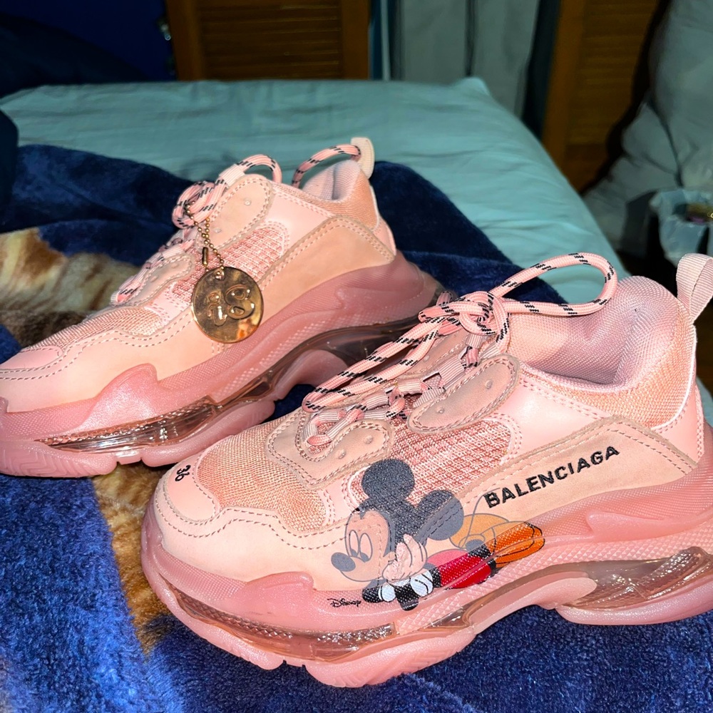 Balenciaga Triple S sneakers size 3Y= 5WOMEN worn once. no box = discount.